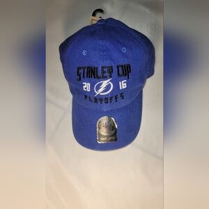 Tampa Bay Lightning Hat 2016 Stanley Cup Playoffs Soft Denim Adustable Slide